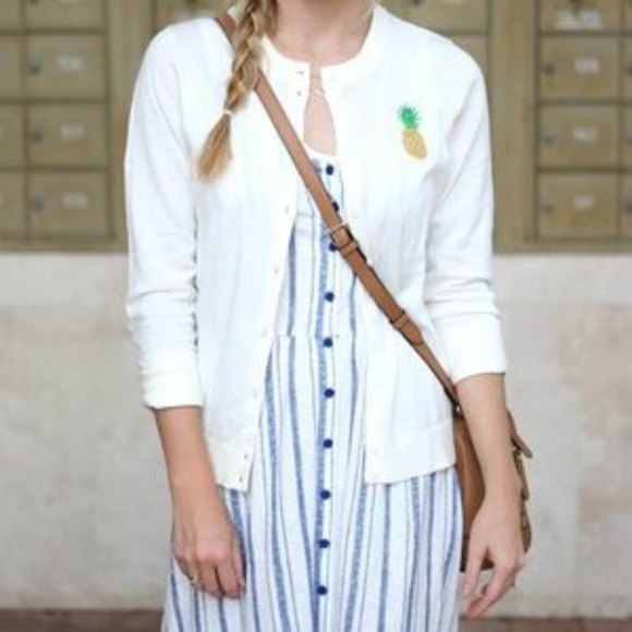 J. Crew Sweaters - J. Crew Pineapple The Caryn Cardigan Size XXS